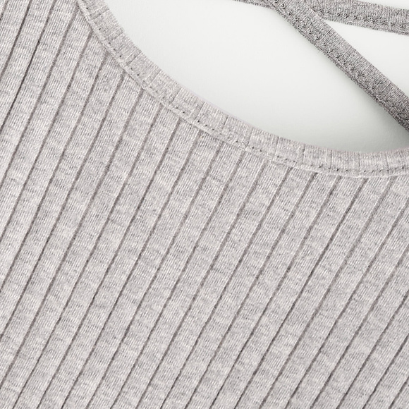 BRAND NEW Romwe Criss-Cross Back Ribbed Tee Size S - Picture 3 of 3